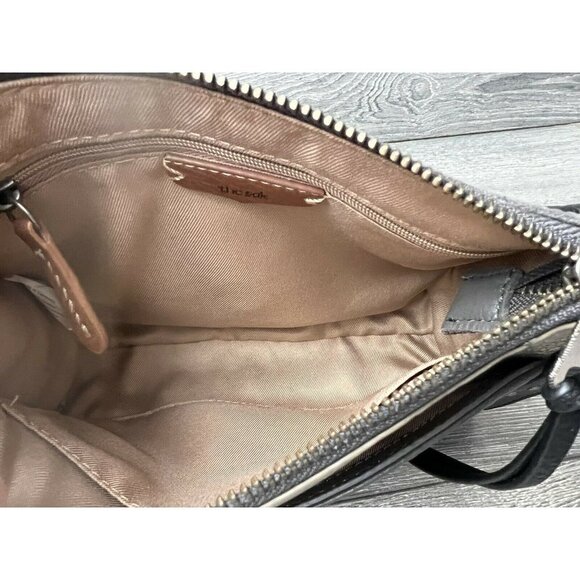 THE SAK Sanibel Crossbody Bag Women Grey Silver Black Leather In Slate Block - Picture 6 of 6
